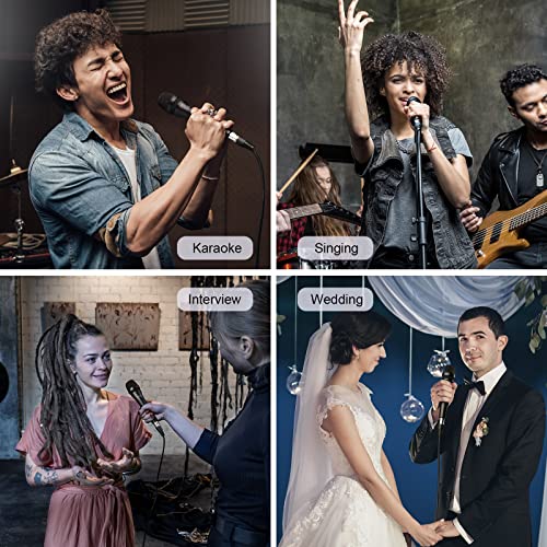 OneOdio ON55 Wired Dynamic Microphone for Singing, 16.4ft XLR Cable | Metal handheld body, on/off switch, mic clips and cardioid pickup for karaoke, amps, speakers, parties and speeches