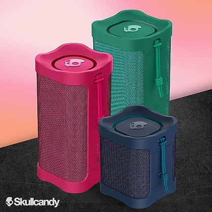 Skullcandy Terrain Mini Wireless Bluetooth Speaker - IPX7 Waterproof Portable Speaker with Dual Custom Passive Radiators, 14 Hour Battery, Nylon Wrist Wrap, & True Wireless Stereo (Green)