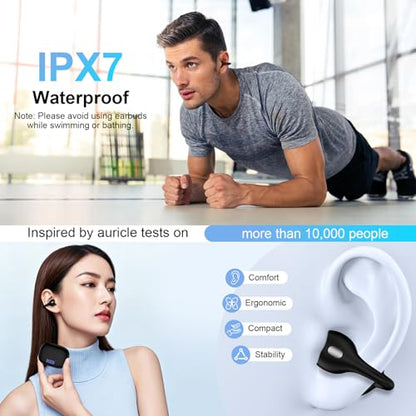Clip On Earbuds Samsung Wireless Ear Buds Bluetooth 5.4 Open Ear Headphones | for Samsung Galaxy S26 Ultra S26Plus S26 A37 A57 S25 FE A17 A16 A36, 48H Playtime Open Ear Earbuds for iPhone 17e 17 Pro Max