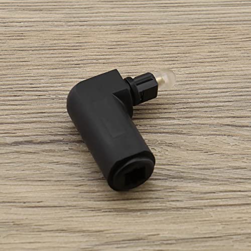 ECSiNG 2Pcs Optical 90° Right Angle Adapter Optical Audio Connector Adapter Electrical Accessories for HDTV Home Theater System Sound Bar 33.5mm