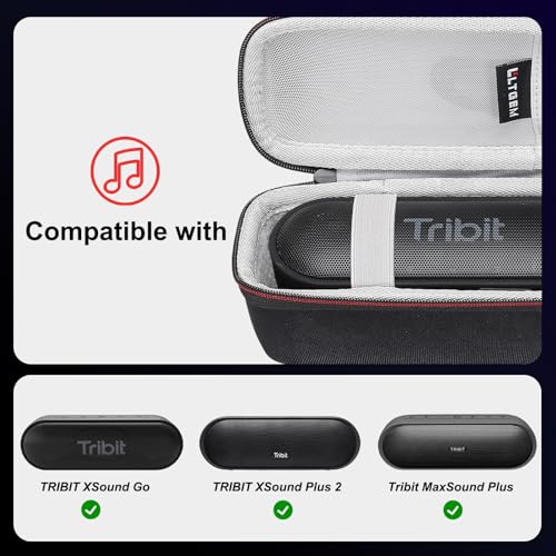 LTGEM Case for Tribit XSound Go/Plus 2 Portable Bluetooth Speaker | Hard EVA Shell, Water-Resistant, Shock Protection, Scratch-Resistant Interior, Portable Travel Storage Case Only