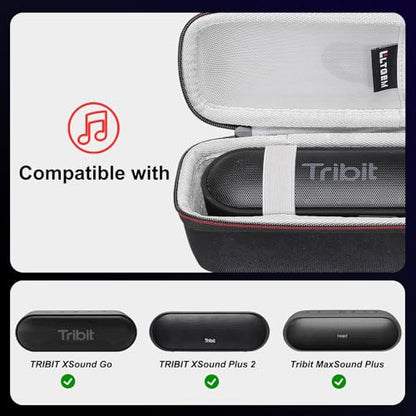 LTGEM Case for Tribit XSound Go/Plus 2 Portable Bluetooth Speaker | Hard EVA Shell, Water-Resistant, Shock Protection, Scratch-Resistant Interior, Portable Travel Storage Case Only
