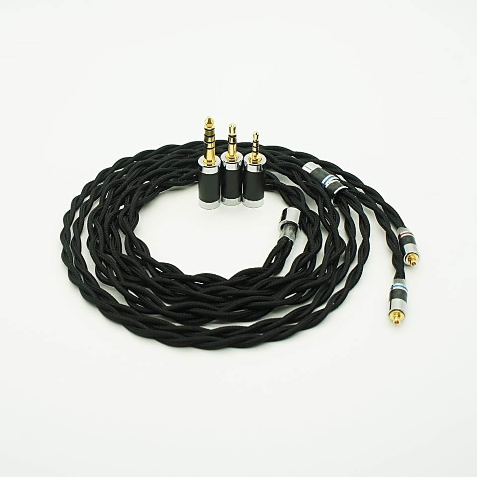 PENON Space 4 Shares 133 Cores OFC Silver-Plated Wires HiFi Audiophile Wired Earphone Replacement Cable IEM Upgrade Cable with 3-in-1 Detachable Plugs - size: MMCX