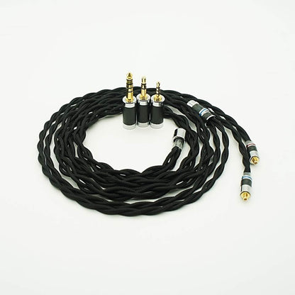 PENON Space 4 Shares 133 Cores OFC Silver-Plated Wires HiFi Audiophile Wired Earphone Replacement Cable IEM Upgrade Cable with 3-in-1 Detachable Plugs for FAN3 (2Pin 0.78mm) - size: 2Pin 0.78mm