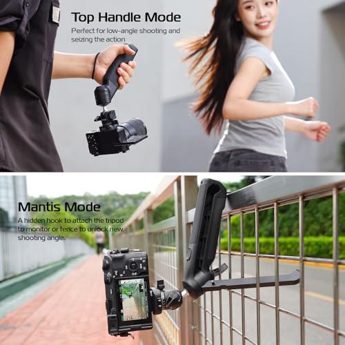 ULANZI TT38 One-Click Opening Vlogging Tripod w Uka F38 Quick-Release | One-Click Open, UKA F38 Quick Release, Cold Shoe, Panoramic Ball Head, Hidden Hook, for Sony Canon Nikon Fujifilm - color: TT38 Tripod