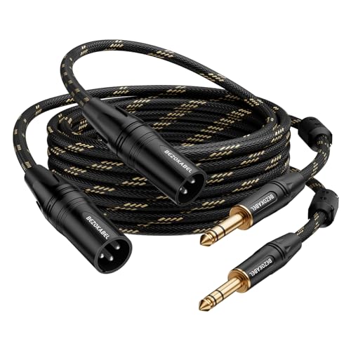 XLR to 1/4 inch(6.35mm), XLR Male to 1/4 Male 6ft 2packs | TRS to XLR Cable, Quarter Inch to Microphone Cable Nylon Braided - size: 6ft 2Pack, style: XLR Male to 6.35