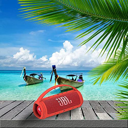 JCHPINE Silicone Cover Case for JBL Flip 6 Portable Bluetooth Speaker - color: Red Cover