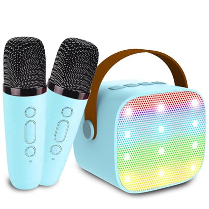 Mini Karaoke Machine for Kids & Adult, 4-12 Years Old Girls Christmas Birthday Gift, Karaoke Toys Gifts for Girls Ages 4, 5, 6, 7, 8, 9, 10, 12 +Year Old Birthday Party Cute Blue - color: Cute Blue