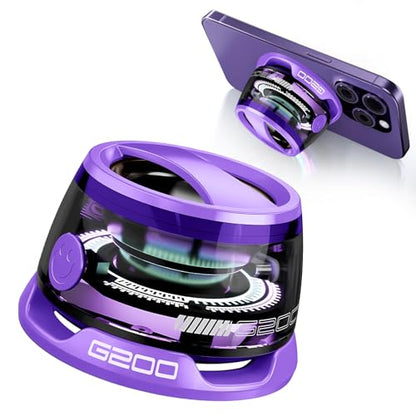Magnetic Bluetooth Speaker - Portable Mini Speakers with RGB Light, Multifunctional G200 Speaker with 3D Surround Sound, 7H Playtime, Phone Stand for iPhone Android, Gifts for Teens, Purple - color: 1pc purple