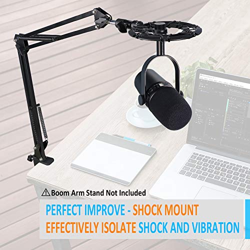 SUNMON Shure MV7 Shock Mount Compatible with Shure MV7 Microphone, MV7 Shock Mount Reduces Vibration Noise Matching Mic Stand Boom Arm by SUNMON - color: Shock Mount