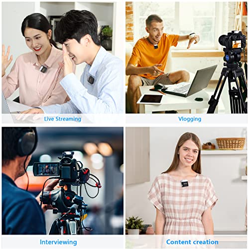 BOYA Wireless Lavalier Microphone 2.4GHz Duan Channel Wireless Micrrophone System with Transmitter and 1 Receiver for Camera iPhone Android Phone Video Recording YouTube Vlog Live Streaming (BY-M1V1) - size: BY-M1V1