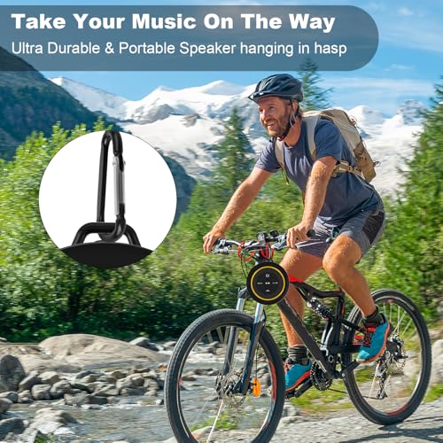 Bluetooth Shower Speaker, Portable Waterproof Speakers with Suction Cup, Wireless Outdoor Speaker for Pool, Camping, Beach, Hiking, Kayaking, Great Gift for Men, Women