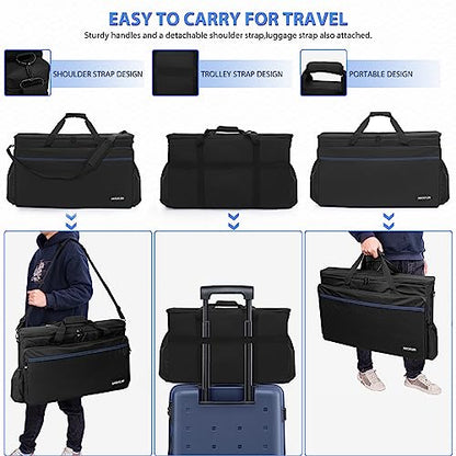 AKOZLIN Padded Gig Bag Controller Travel Shoulder Bag 23”×3.54”×14.2” Fit For Pioneer DDJ SR SR2 RR Denon MC4000 Numark NVII DJ Mixer Case - size: 23”×3.54”×14.2”