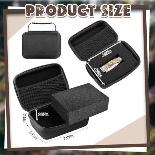 Relaxweex Hard Case with Foam, 7.1 X 4.7 X 3.1 Inch, Black | EVA Waterproof Shockproof Case, Customizable Foam for Camera Electronics Instruments, Digital Products, with Knife - color: Black, size: 7.1 x 4.7 x 3.1 inch