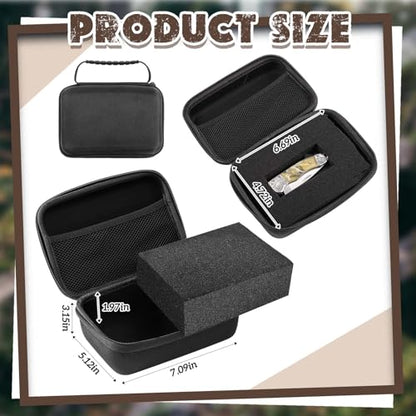 Relaxweex Hard Case with Foam, 7.1 X 4.7 X 3.1 Inch, Black | EVA Waterproof Shockproof Case, Customizable Foam for Camera Electronics Instruments, Digital Products, with Knife - color: Black, size: 7.1 x 4.7 x 3.1 inch