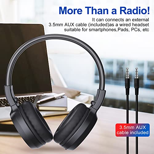 F4 Portable FM Radio Headphones Rechargeable - style: Rechargeable