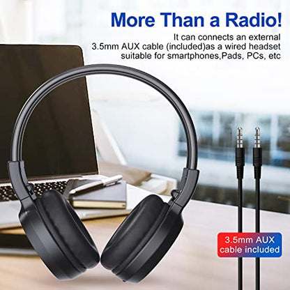 F4 Portable FM Radio Headphones Rechargeable - style: Rechargeable