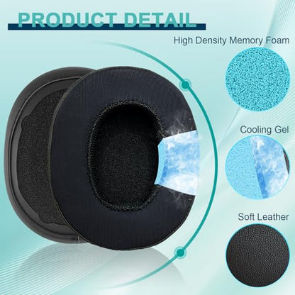 Replacement Ear Pads for Skullcandy Crusher Wireless/Evo/Hesh ANC/EVO/Crusher ANC, Headphones Ear Cushions Covers for Skullcandy Venue Wireless ANC Headset Accessories Ear Cups Repair Parts (Black CG) - color: Black CG