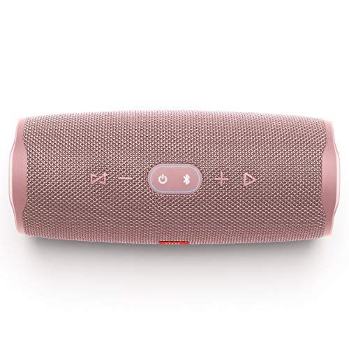 JBL Charge 4 - Portable Bluetooth Speaker - Pink | Wireless Bluetooth Streaming, Up to 20 hours of playtime, IPX7 waterproof, JBL Connect, Durable fabric and rugged material - color: Pink