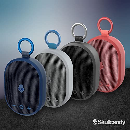 Skullcandy Kilo Wireless Bluetooth Speaker - IPX7 Waterproof Mini Bluetooth Speaker with 24 Hour Battery, Downward Firing Passive Radiator, and True Wireless Pairing - Perfect for Outdoor (Red)