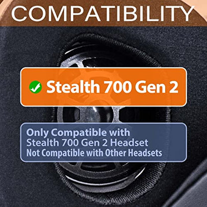 Stealth 700 Gen 2 Cooling Gel Earpads - Compatible with Stealth 700 Gen 2 Headset I Replacement Ear Cushion Cup with Microphone Foam and Installation Tool (Silky Cool Fabric)
