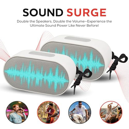 Portable Bluetooth Speakers Wireless Waterproof Bluetooth Speaker with Built in Mic 24 Hours Battery Life Loud Stereo Sound Deep Bass Mini Speaker for Home