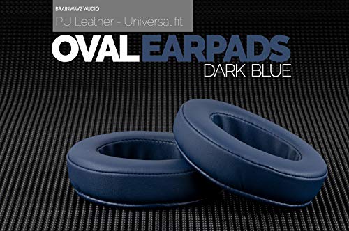 Brainwavz Replacement Memory Foam Earpads for Large Over The Ear Headphones, Dark Blue - color: Dark Blue