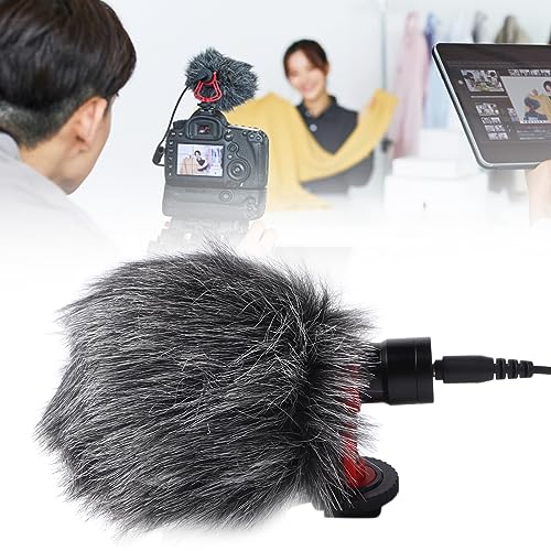 YOUTHINK Directional Microphone,Noise Reduction Portable Video Condenser Mic for Smartphone, Compact SLR Camera Pickup
