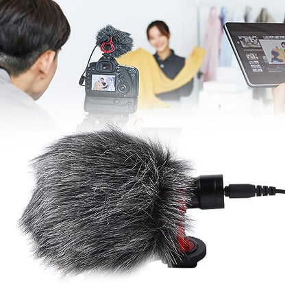 YOUTHINK Directional Microphone,Noise Reduction Portable Video Condenser Mic for Smartphone, Compact SLR Camera Pickup