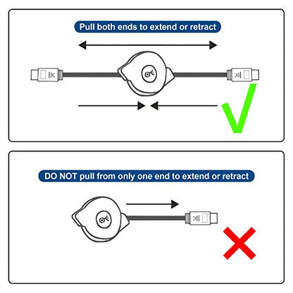 Cable Matters 4K Retractable HDMI Cable, 3.3ft | 4K@60Hz Resolution Support, HDR