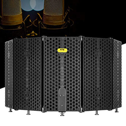 Foldable Adjustable Portable Sound Absorbing Vocal Recording Panel Microphone For Creating Recordings In Various Situations Made Of ABS And Foam With 331mm Height