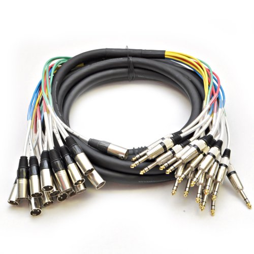 Seismic Audio - SAXT-16x20M - 16 Channel 20' XLR Male to 1/4" TRS Snake Cable - size: 20 Foot - 16 Channel
