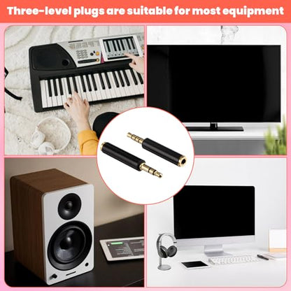 Molain 4 Pack 3.5mm TRS Male to 3.5mm TRRS Adapter, TRRS to TRS Adapter Male to Female Microphone Audio Converter Microphone Audio Adapters Compatible with Cameras Recorders Camcorders Audio