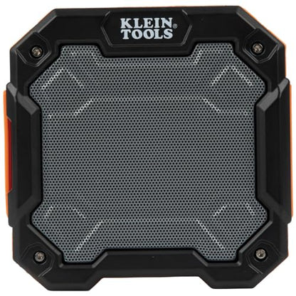 KLEIN TOOLS AEPJS3 Bluetooth Jobsite Speaker with Magnet and Hook, 20-Hr Run Time, Charge Via USB A or C, Pair Multiple Speakers via Broadcast, Hands Free Capable