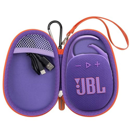 Carrying Case for JBL Clip 5 and for JBL Clip 4 Speaker - color: Purple