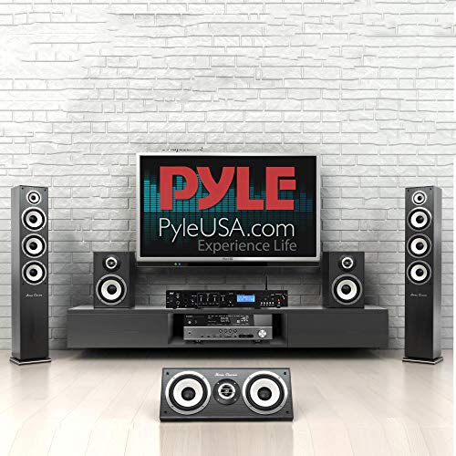 Pyle Rack Mount Studio Pre-Amplifier - Audio Receiver System w/ Digital LCD Display Bluetooth FM Radio Recording Mode Remote Control USB Flash or SD Card Reader Input and Output Jack - PPRE70BT