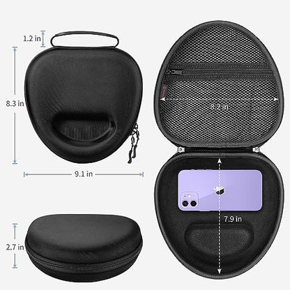 Fintie Hard Case for AirPods Max 2 (2026) and AirPods Max 1 (2024/2020) | Travel Carrying Storage Bag, Shockproof, Protective, Auto Wake/Sleep, Black - color: Black