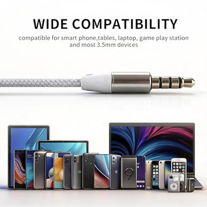 Air Tube Headphones 3.5mm – EMF Free Anti Radiation Wired Earbuds with Noise Reduction Mic & Volume Control – Zero EMF Earphones for Pregnancy, Long Calls – In Ear Comfort for Android, PC, Laptop