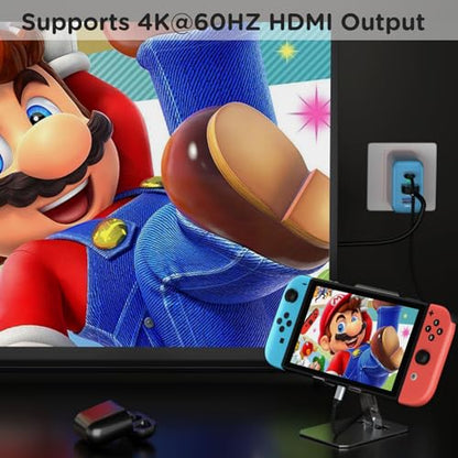 2 Pack 67W Switch Dock Charger for Nintendo Switch/OLED, Portable TV Docking Station with 4K/60Hz HDMI/USB2.0/PD Fast Charging Ports, Charger Adapter Power Hub with USB-C Cable for Mobile Phone - size: 2 Pack