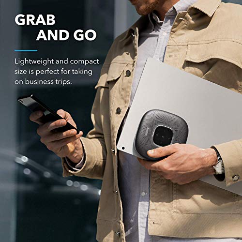 Anker PowerConf Speakerphone, Zoom Certified Conference (Renewed) | Speaker with 6 Mics, 360° Voice Pickup, 24H Call Time, Bluetooth 5.3, USB C, Compatible with Leading Platforms