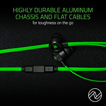 Razer Hammerhead Earbuds for iOS: DAC - Custom-Tuned Dual-Driver Technology - in-Line Mic & Volume Control - Aluminum Frame - Lightning Connector - Green, RZ04-02090100-R3U1