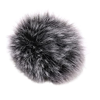 Microphone Windscreen, Foam Microphone Windscreen with Furry Windscreen, Furry Microphone Cover Noise Reduction, Soft Compact Microphone Windscreen Muff for Recording