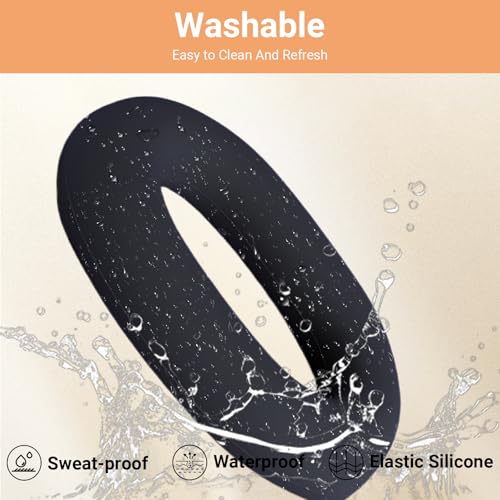 3 in 1 Ear Pads Cover Compatible with Sony WH-1000XM6 Protective Silicone Headphone Case Accessories for Sony WH-1000XM6 Ear Pads - Black - color: Black