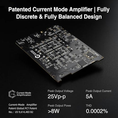 Questyle Sigma Pro Bluetooth 5.4 Headphone Amplifier USB DAC AMP with LDAC | MFi Certified Portable DAC with aptX Lossless,PCM768/DSD512 6.35mm/4.4mm/3.5mm Output for Smartphones/PC/ Home Audio(Black) - color: Black