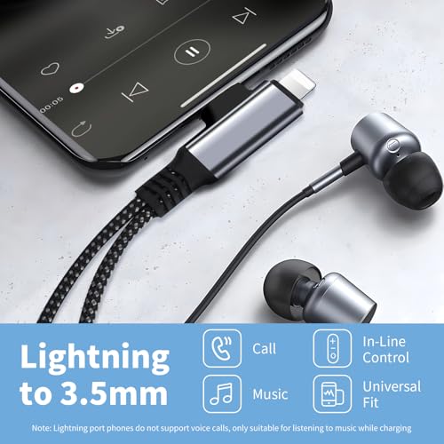 Lightning and USB C to 3.5mm Headphone Adapter ,2-in-1 USB-C/Lightning headphone adapter,with PD 60W Charging Dongle Audio Cable for iPhone1716 15 14 13 Pro Max, iPad ,Galaxy S24 S23 MacBook(2/Silver) - color: Silver, size: 2-Silver
