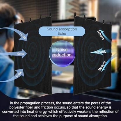 2Pcs Sound Dampening Blanket 80"x72" 850GSM, Heavy Duty Acoustic Absorption for Studio - size: 72 x 80 inch