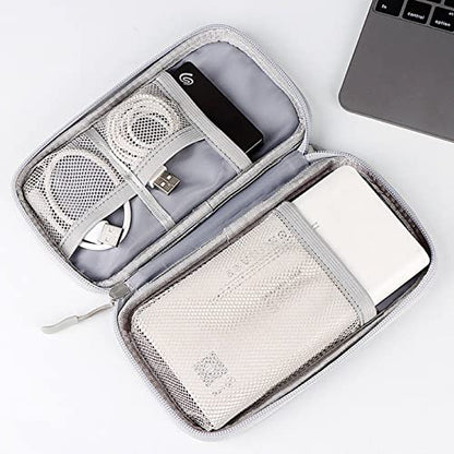 Digital Data Cable Storage Bag Waterproof U Disk Hard Drive Headset Multi-Function Storage Bag - color: Navy