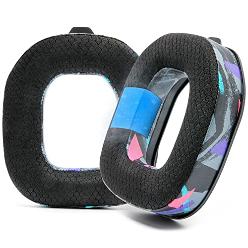WC Freeze A40 - Hybrid Fabric Cooling Gel Earpads for Astro A40 TR | Made by Wicked Cushions | Improved Durability, Thickness & Sound Isolation | 90s Black - color: 90s Black