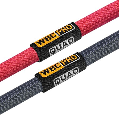 2 Foot RCA Cable Pair - WBC-PRO-Quad Ultra-Silent, Ultra-Flexible, Star-Quad Audiophile & Pro-Grade Audio Interconnect Cable with Amphenol ACPR Gold RCA Plugs - Gray & Red Jacket - Directional