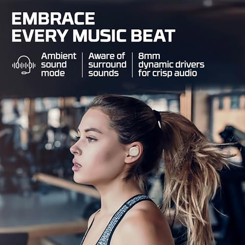 HyperX Cirro Buds Pro – True Wireless Earbuds, Active Noise Cancellation, ANC, Ambient Sound Mode, Low Latency, Bluetooth 5.2, IPX4, Fast Charge, PC, Nintendo Switch, Mobile - Tan - color: Tan